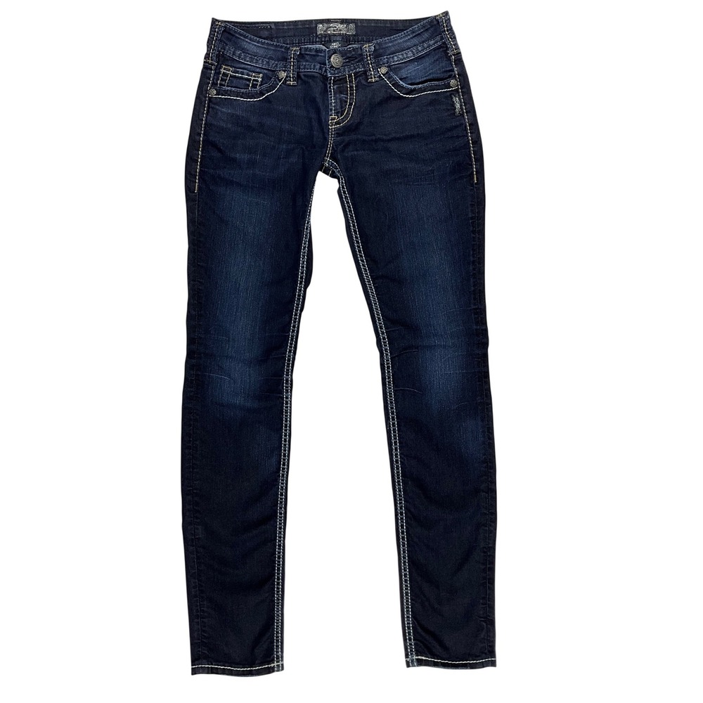 Silver Jeans Co Aiko Skinny Dark Wash Denim‎ Jeans Womens 29x34